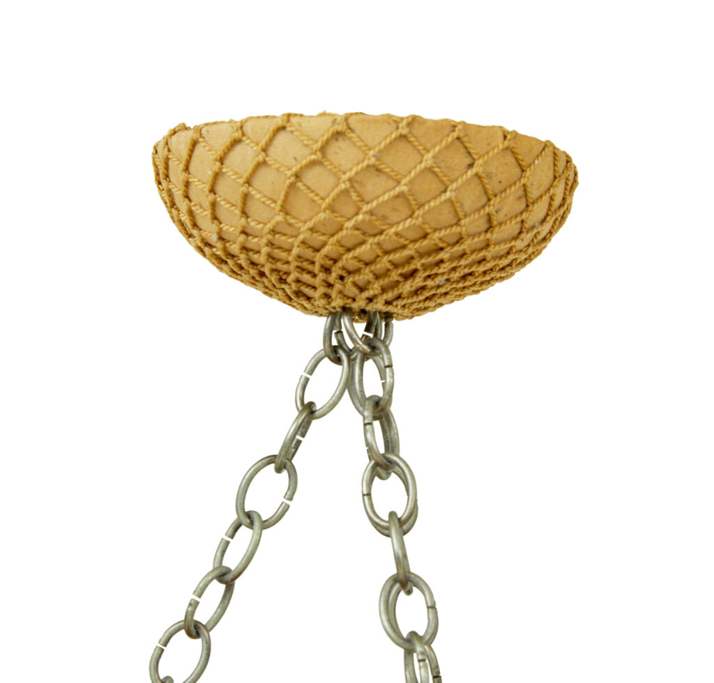 Art Deco Carved Alabaster Ceiling Light — image 2