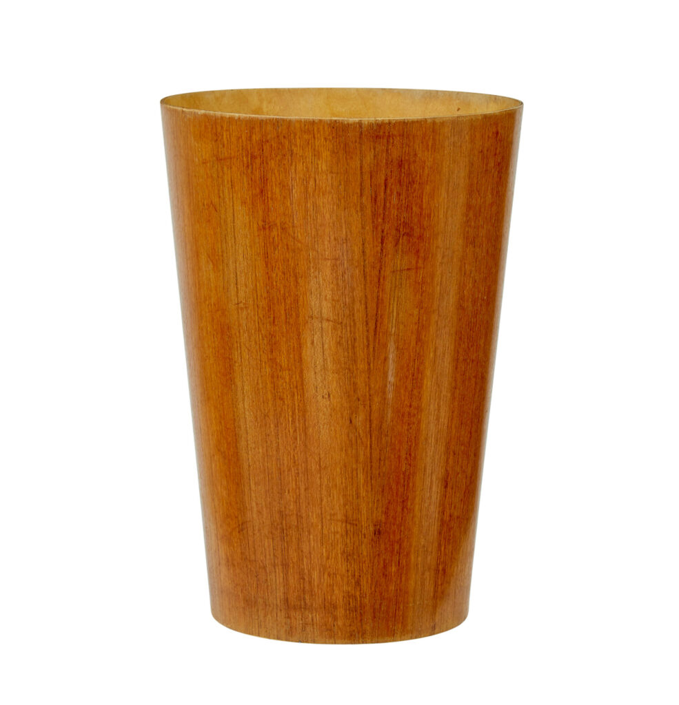 Scandinavian Mid Century Teak Ply Servex Wastepaper Bin