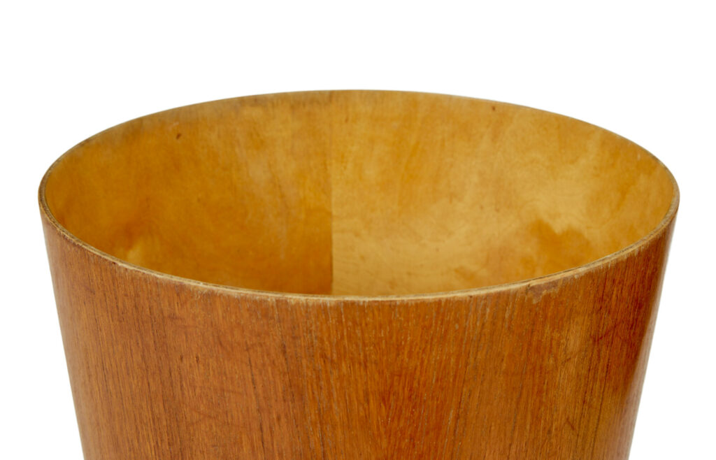 Scandinavian Mid Century Teak Ply Servex Wastepaper Bin — image 3
