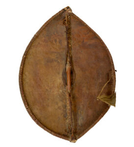 Kenyan Massai Tribe Hand Painted Hide Shield — thumbnail 10