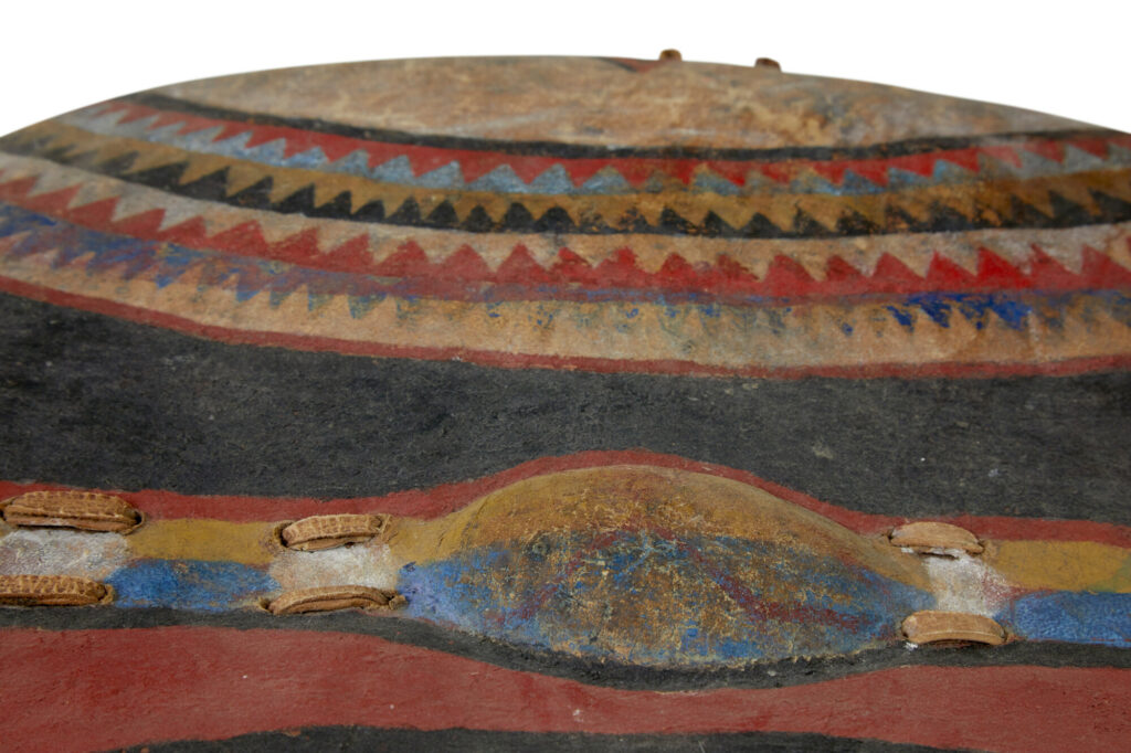 Kenyan Massai Tribe Hand Painted Hide Shield — image 2