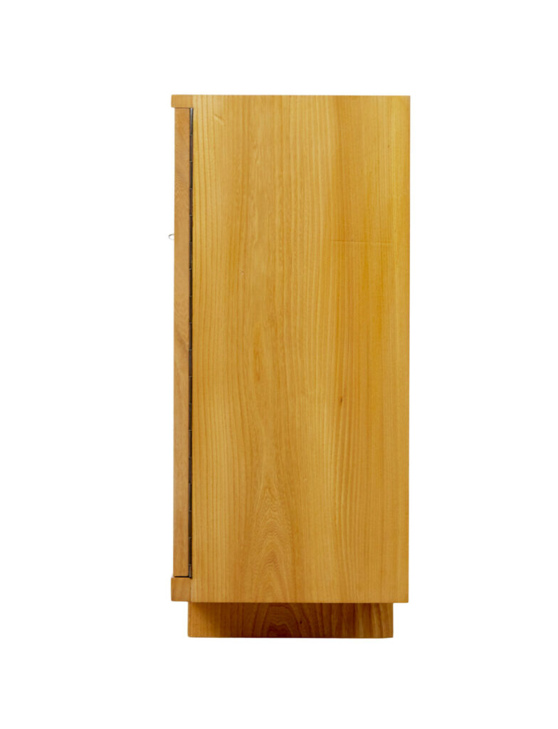 Swedish Art Deco Inlaid Elm Low Bookcase by Mjölby Intarsia — image 12