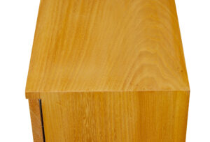 Swedish Art Deco Inlaid Elm Low Bookcase by Mjölby Intarsia — thumbnail 4