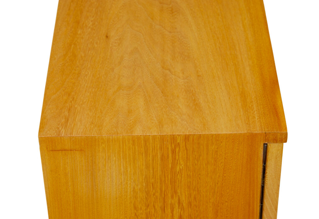 Swedish Art Deco Inlaid Elm Low Bookcase by Mjölby Intarsia — image 3