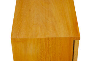 Swedish Art Deco Inlaid Elm Low Bookcase by Mjölby Intarsia — thumbnail 3