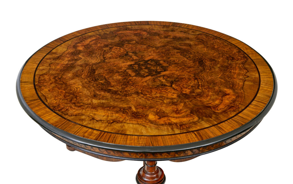 Early 20th Century Burr Walnut Occasional Table — image 6