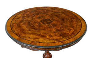 Early 20th Century Burr Walnut Occasional Table — thumbnail 6