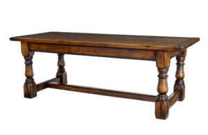 ENGLISH SOLID OAK REFECTORY DINING TABLE