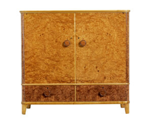 Mid 20th Century Swedish Burr Elm Cabinet — thumbnail 6