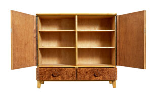 Mid 20th Century Swedish Burr Elm Cabinet — thumbnail 5