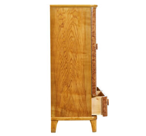 Mid 20th Century Swedish Burr Elm Cabinet — thumbnail 4