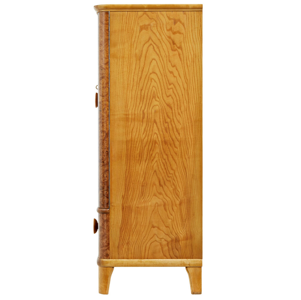 Mid 20th Century Swedish Burr Elm Cabinet — image 2