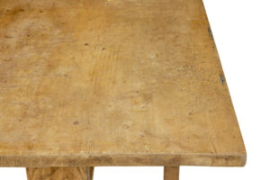 19th Century Swedish Oak and Pine Trestle Table — thumbnail 6