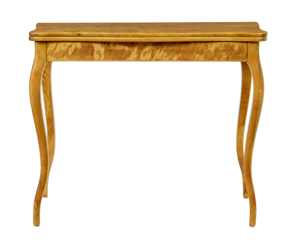19th Century Rococo Revival Swedish Birch Tea Table — image 10