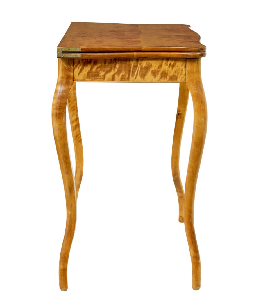 19th Century Rococo Revival Swedish Birch Tea Table — image 6