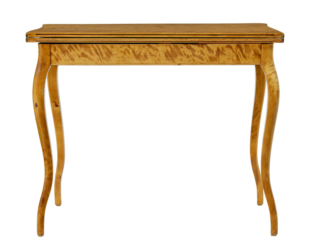 19th Century Rococo Revival Swedish Birch Tea Table — image 5