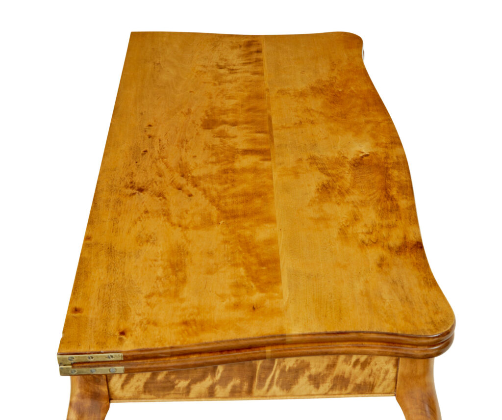 19th Century Rococo Revival Swedish Birch Tea Table — image 4