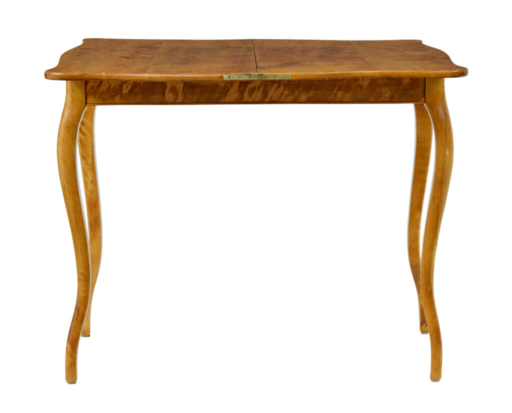 19th Century Rococo Revival Swedish Birch Tea Table — image 13