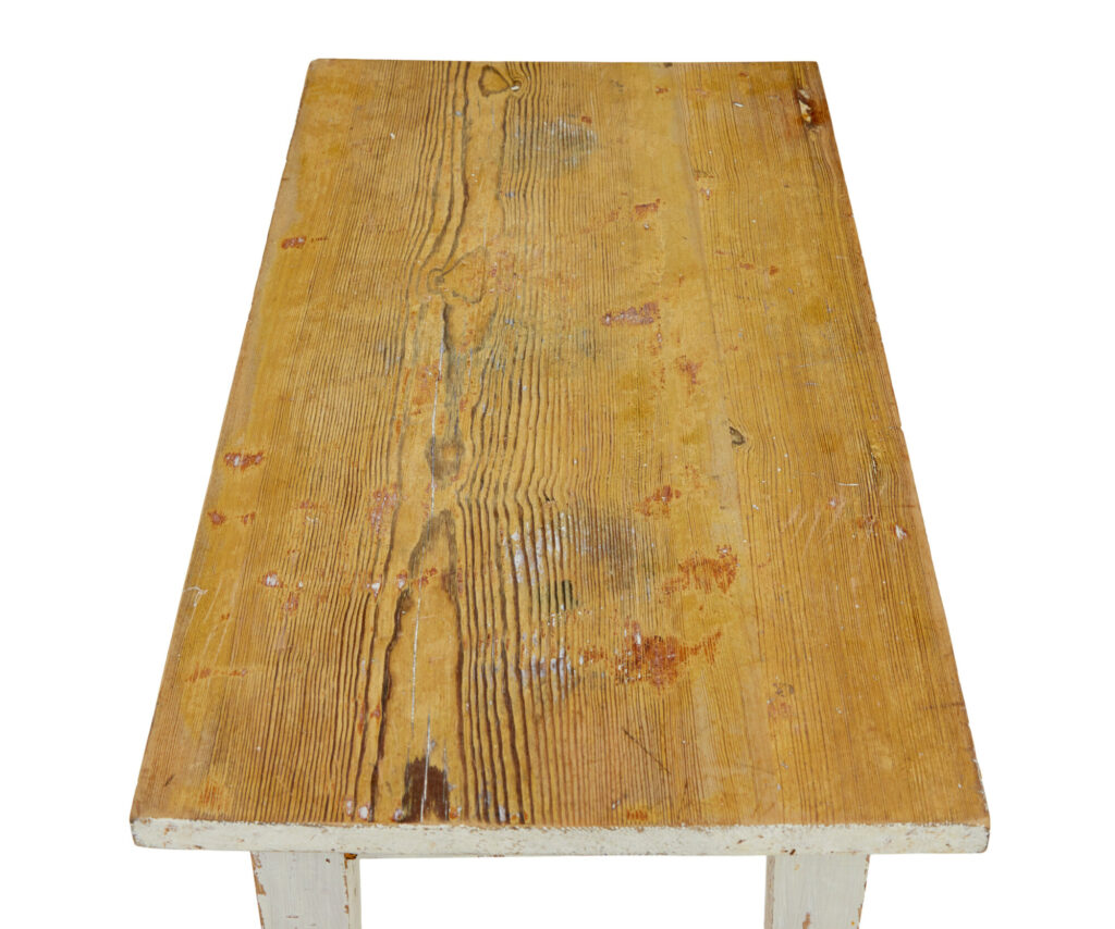 Swedish 19th Century Rustic Painted Pine Table — image 3