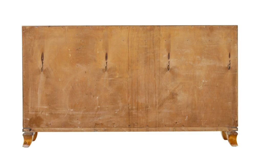 Scandinavian Elm and Birch Low Open Bookcase — image 7