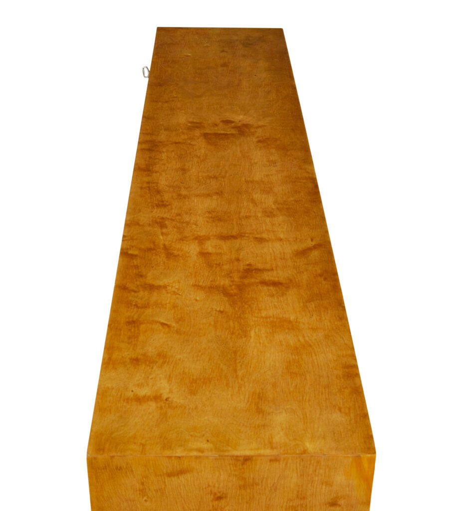 Scandinavian Elm and Birch Low Open Bookcase — image 5