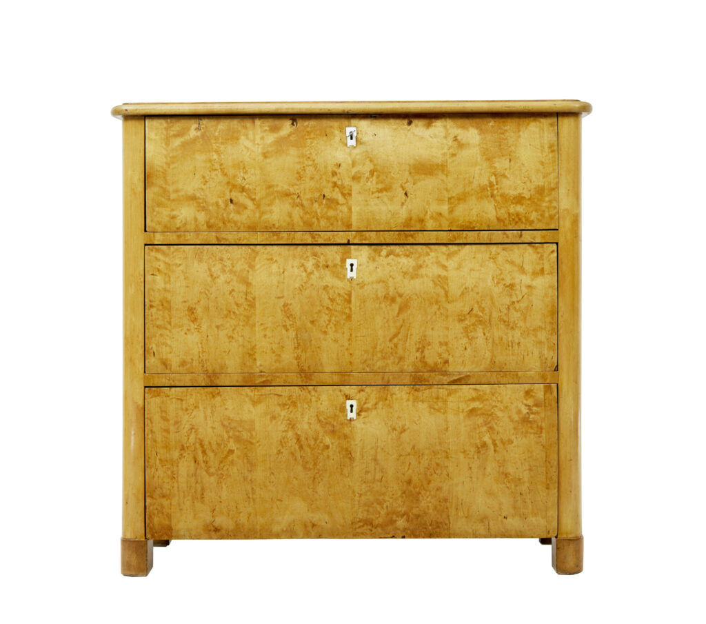 Mid 19th Century Swedish Birch Chest of Drawers — image 6