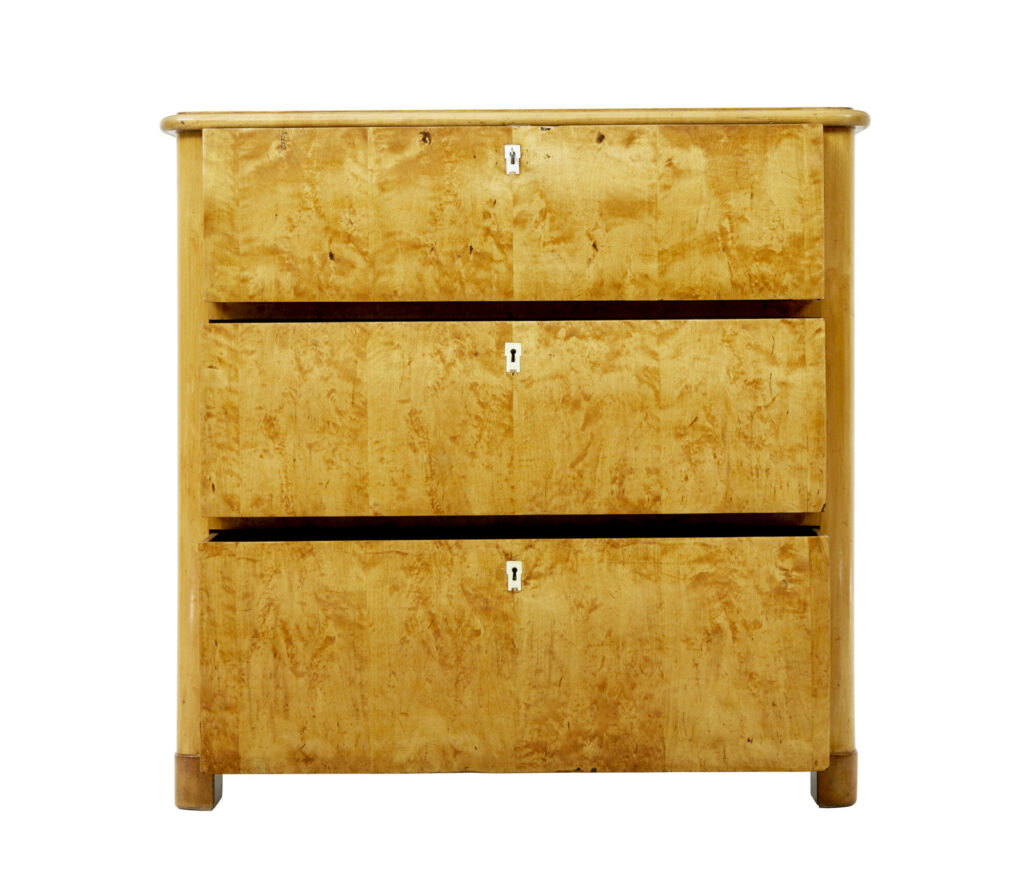 Mid 19th Century Swedish Birch Chest of Drawers — image 5