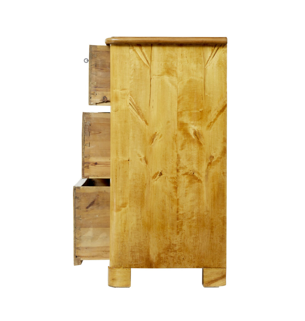 Mid 19th Century Swedish Birch Chest of Drawers — image 4