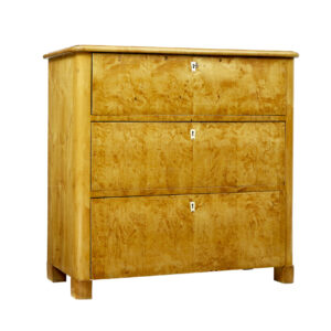 MID 19TH CENTURY SWEDISH BIRCH CHEST OF DRAWERS