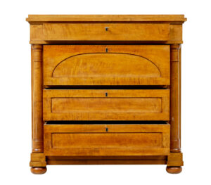 19th Century Empire Revival Birch Chest of Drawers — thumbnail 5