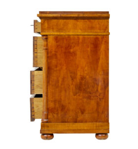 19th Century Empire Revival Birch Chest of Drawers — thumbnail 4