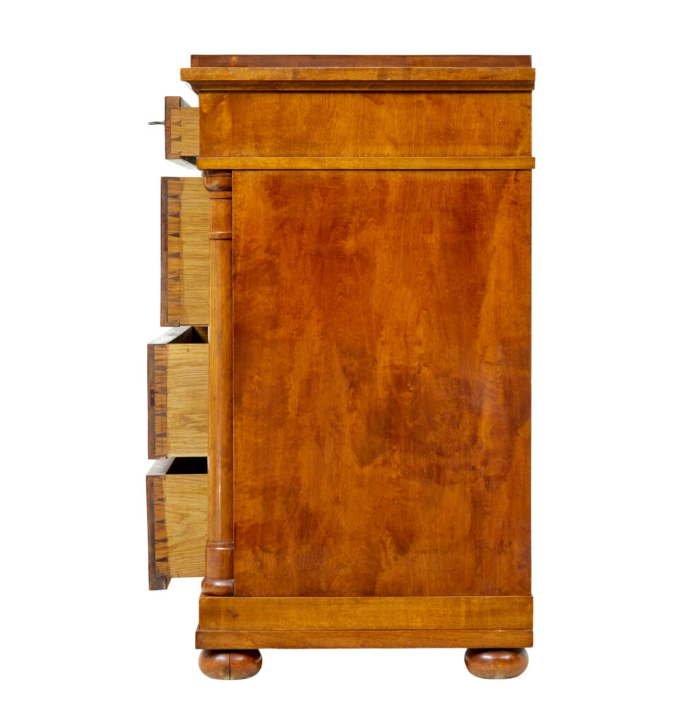 19th Century Empire Revival Birch Chest of Drawers — image 4