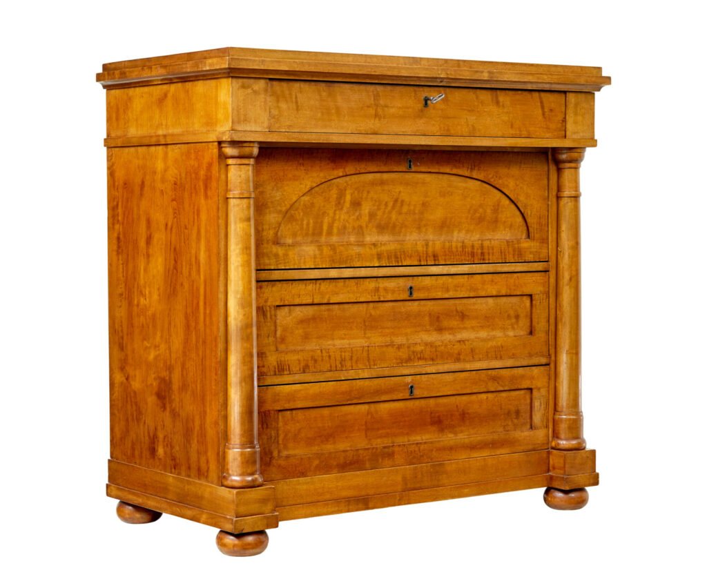 19th Century Empire Revival Birch Chest of Drawers