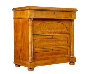 19TH CENTURY EMPIRE REVIVAL BIRCH CHEST OF DRAWERS