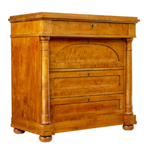 19TH CENTURY EMPIRE REVIVAL BIRCH CHEST OF DRAWERS