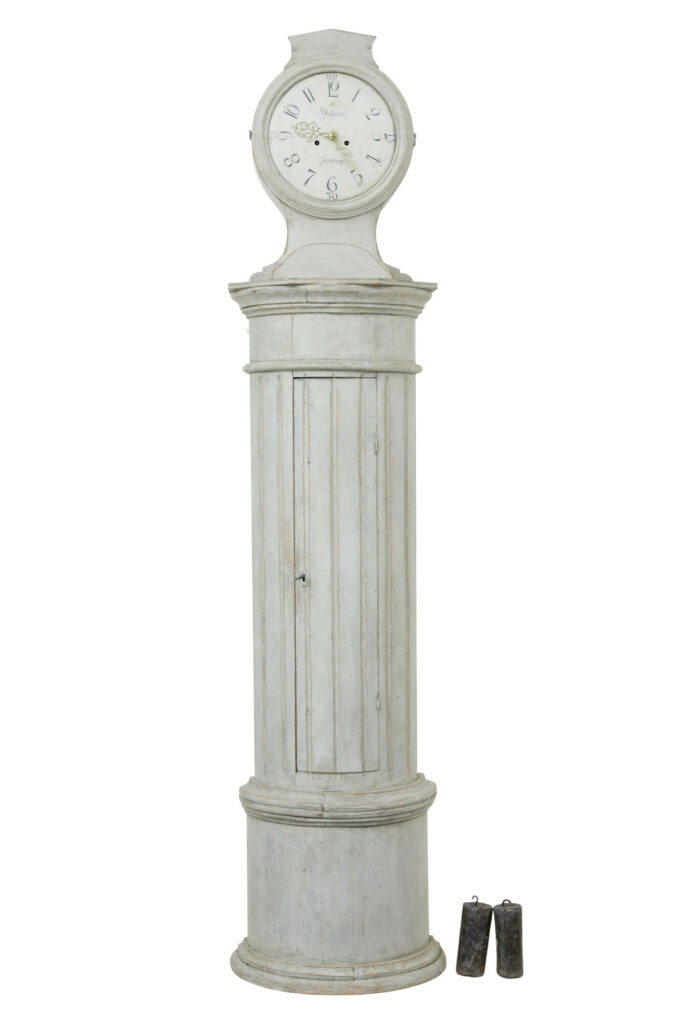 Mid 19th Century Swedish Painted Long Case Clock