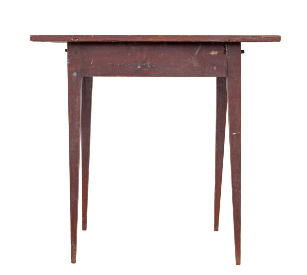 Swedish Mid 19th Century Rustic Painted Pine Side Table — image 3