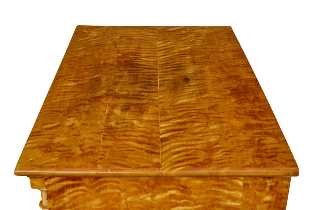 Swedish 19th Century Tiger Birch Chest of Drawers — image 9