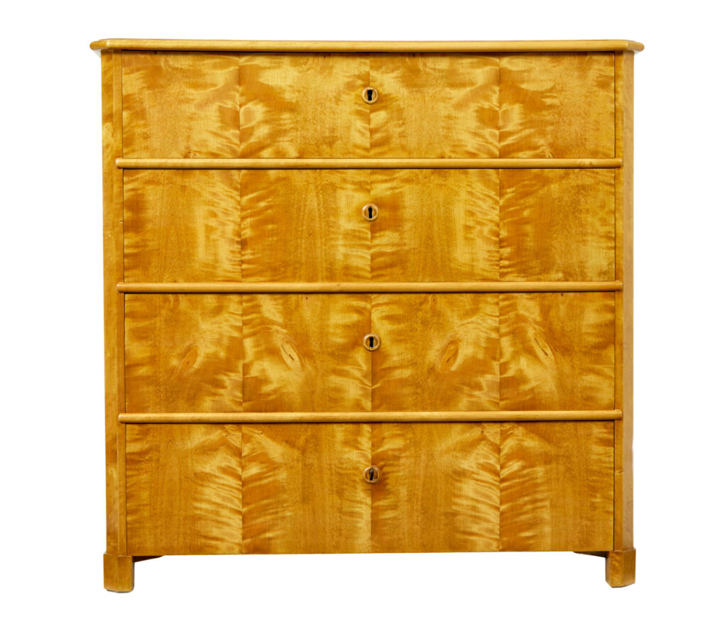 Swedish 19th Century Birch Chest of Drawers — image 9