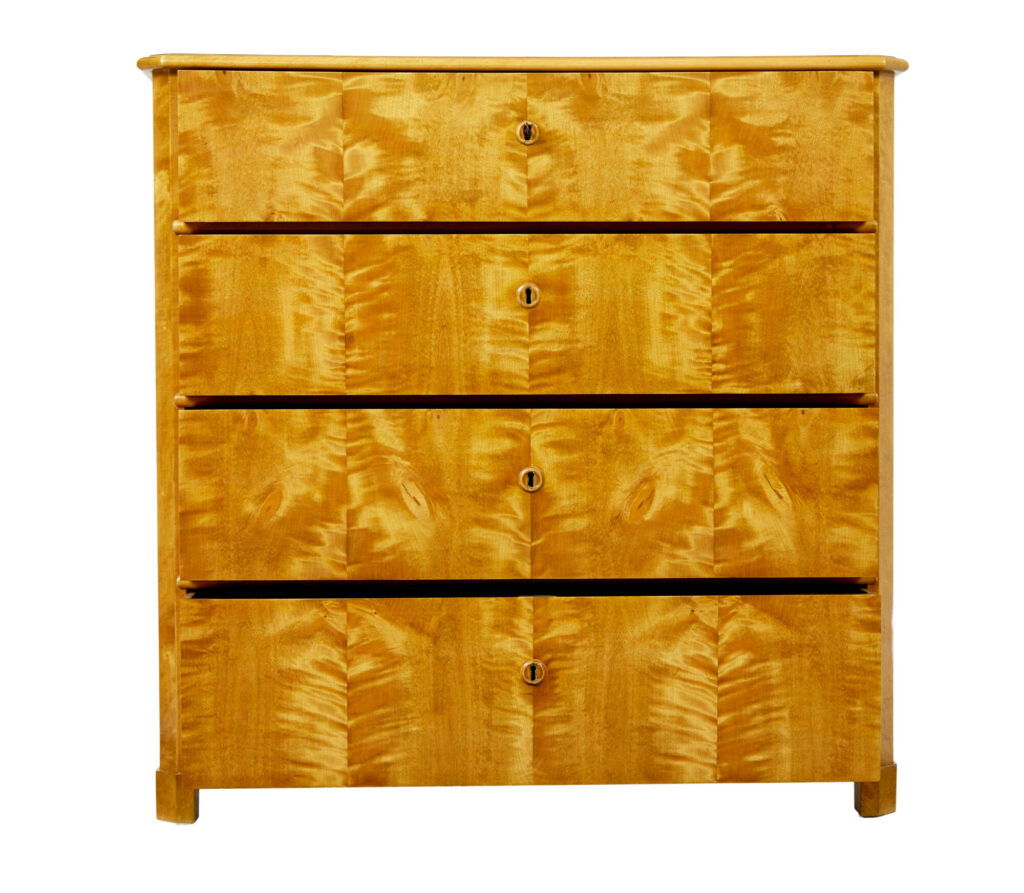Swedish 19th Century Birch Chest of Drawers — image 8