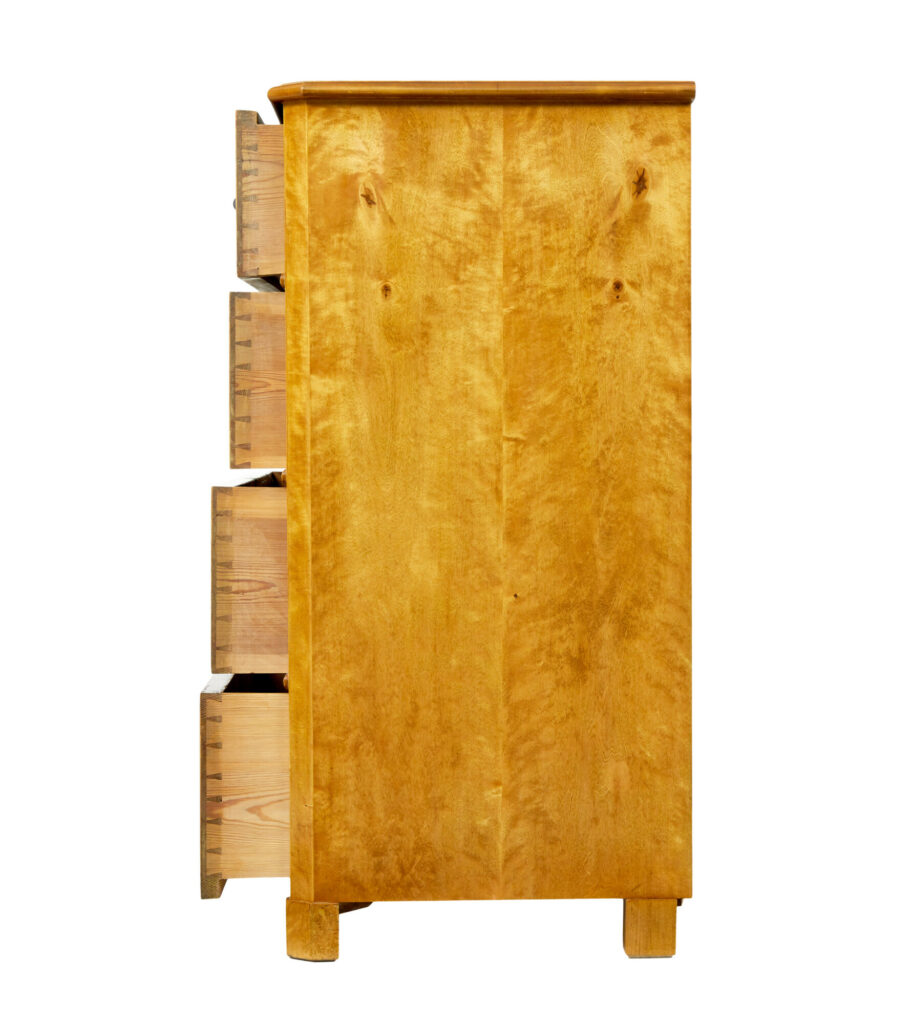 Swedish 19th Century Birch Chest of Drawers — image 7