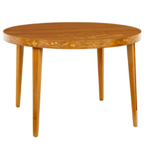 MID CENTURY SCANDINAVIAN INLAID ELM COFFEE TABLE