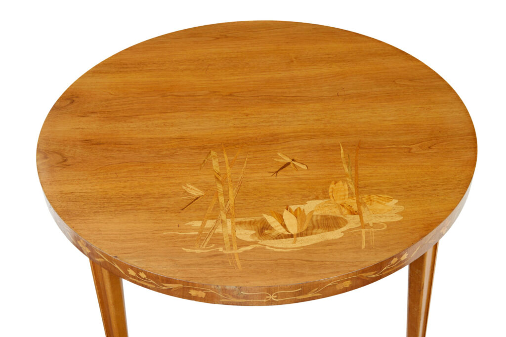 Mid Century Scandinavian Inlaid Elm Coffee Table — image 6