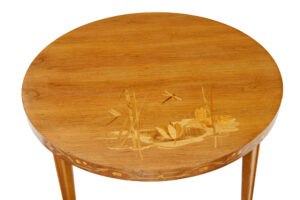 Mid Century Scandinavian Inlaid Elm Coffee Table — thumbnail 6