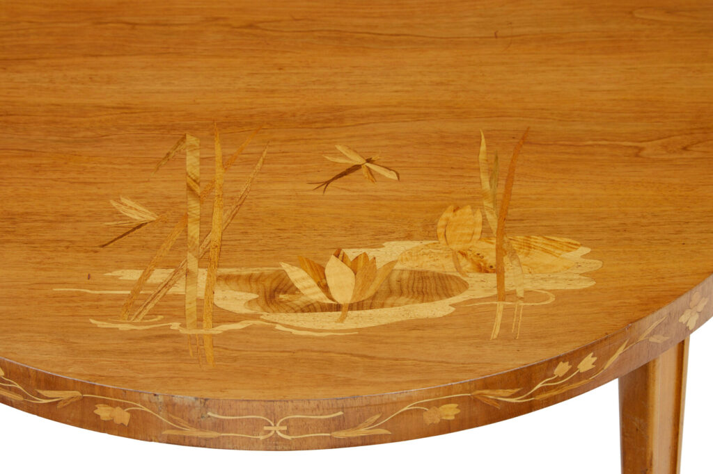 Mid Century Scandinavian Inlaid Elm Coffee Table — image 5