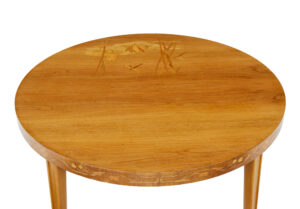 Mid Century Scandinavian Inlaid Elm Coffee Table — thumbnail 4