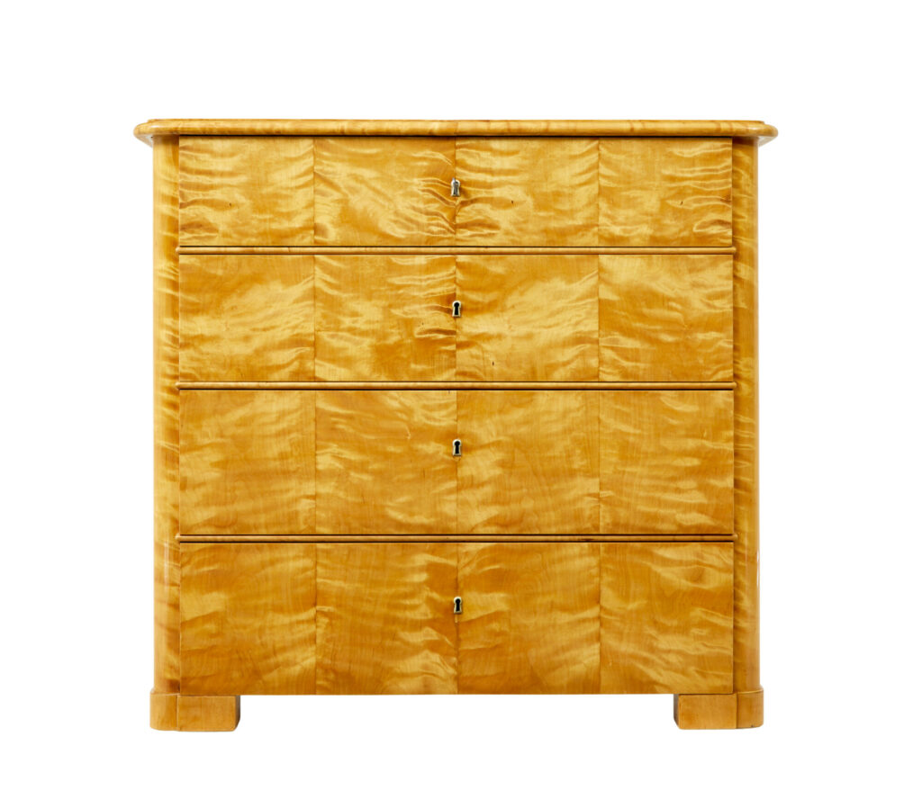 Swedish 19th Century Satin Birch Chest of Drawers — image 6