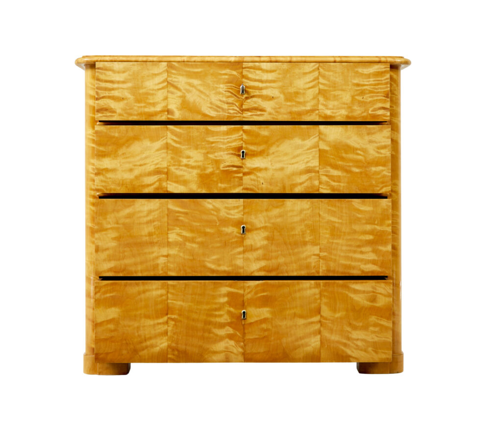 Swedish 19th Century Satin Birch Chest of Drawers — image 5