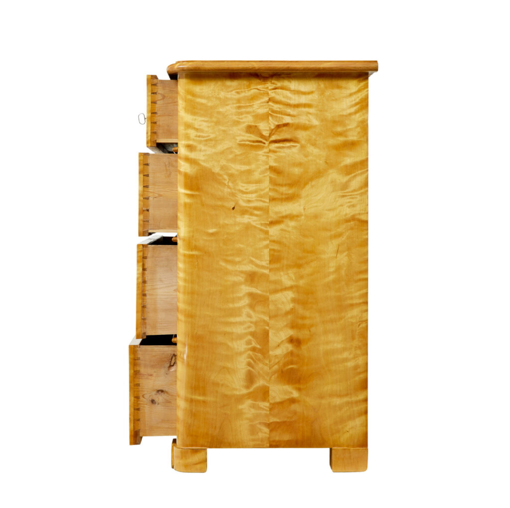 Swedish 19th Century Satin Birch Chest of Drawers — image 4