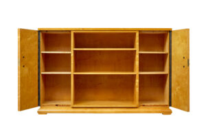 Mid Century Scandinavian Birch Bookcase Cupboard — thumbnail 10